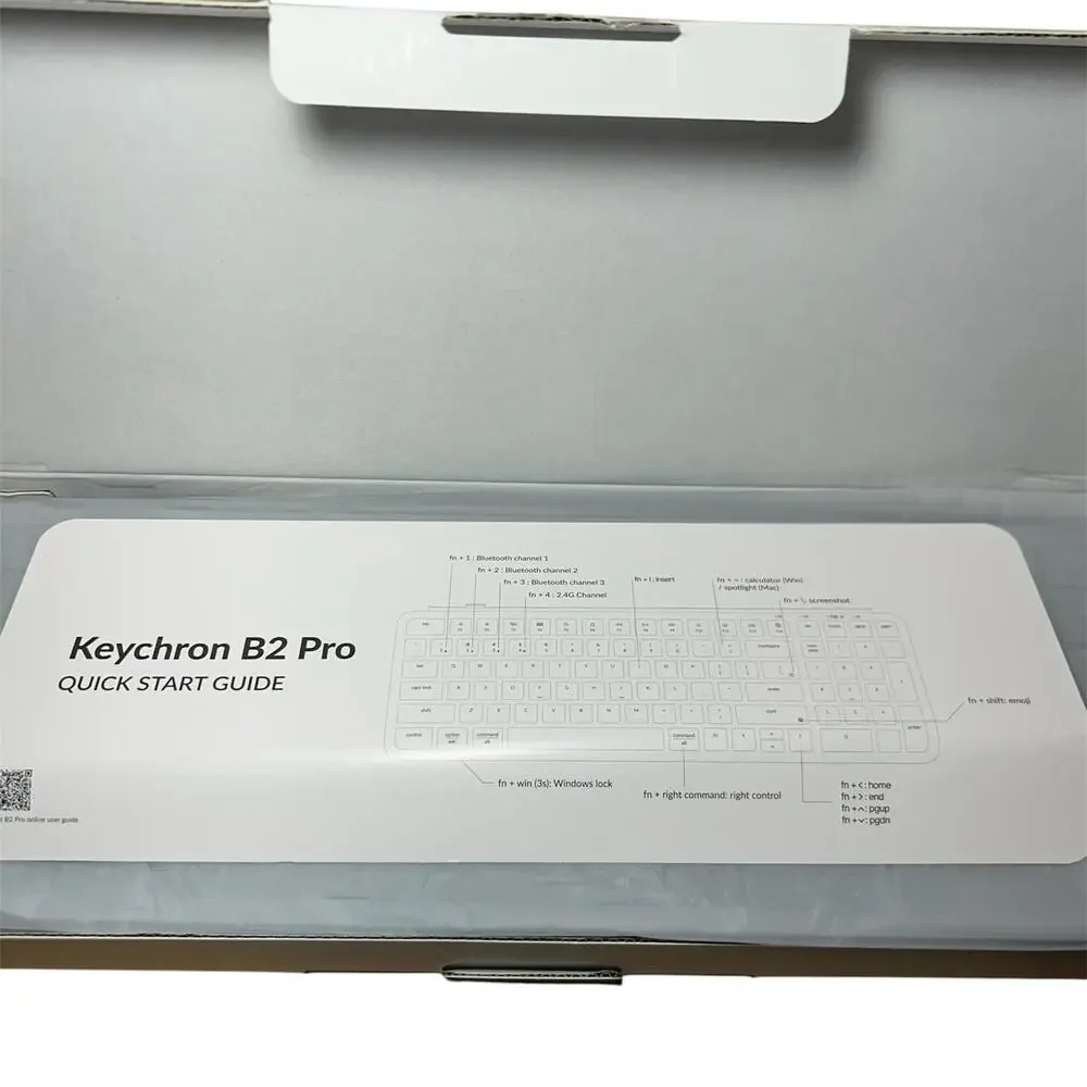 Keychron Ultra-Slim B2 Pro Bluetooth Keyboard 2.4 GHz Wireless Lightweight Gray - Picture 3 of 5